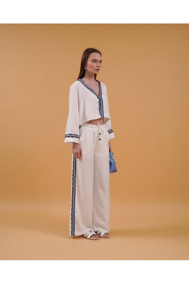 Denim Striped Pants