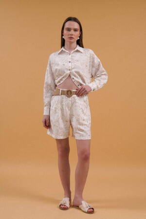 Embroidered Shorts - Topshow - Globality Store - Women Clothes Wholesale Turkey