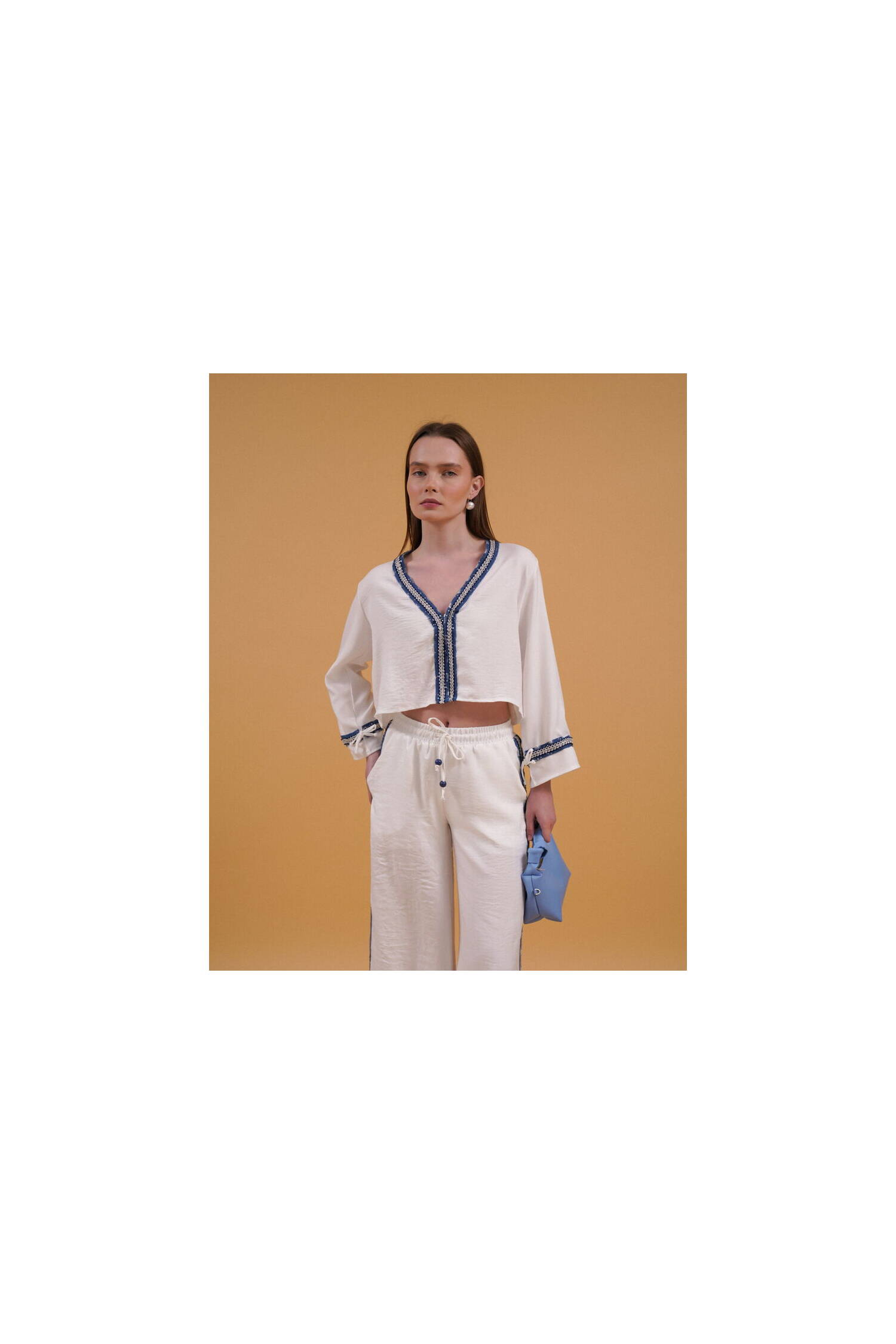 Denim Striped Shirt - Brand: Topshow - Women's Clothing Wholesale - Globality Store