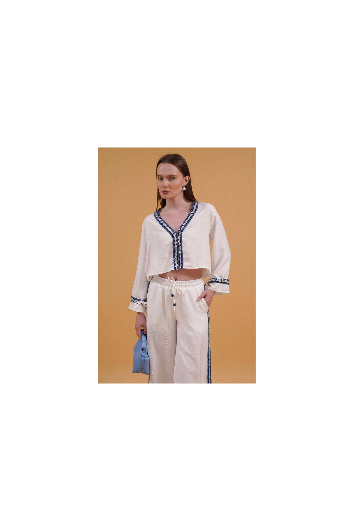 Denim Striped Shirt - Brand: Topshow - Women's Clothing Wholesale - Globality Store
