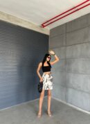 Leopard Gabardine Fabric Ruffle Skirt - Radica Fashion - Globality Store - Women Clothes Wholesale Turkey