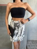 Leopard Gabardine Fabric Ruffle Skirt - Radica Fashion - Globality Store - Women Clothes Wholesale Turkey