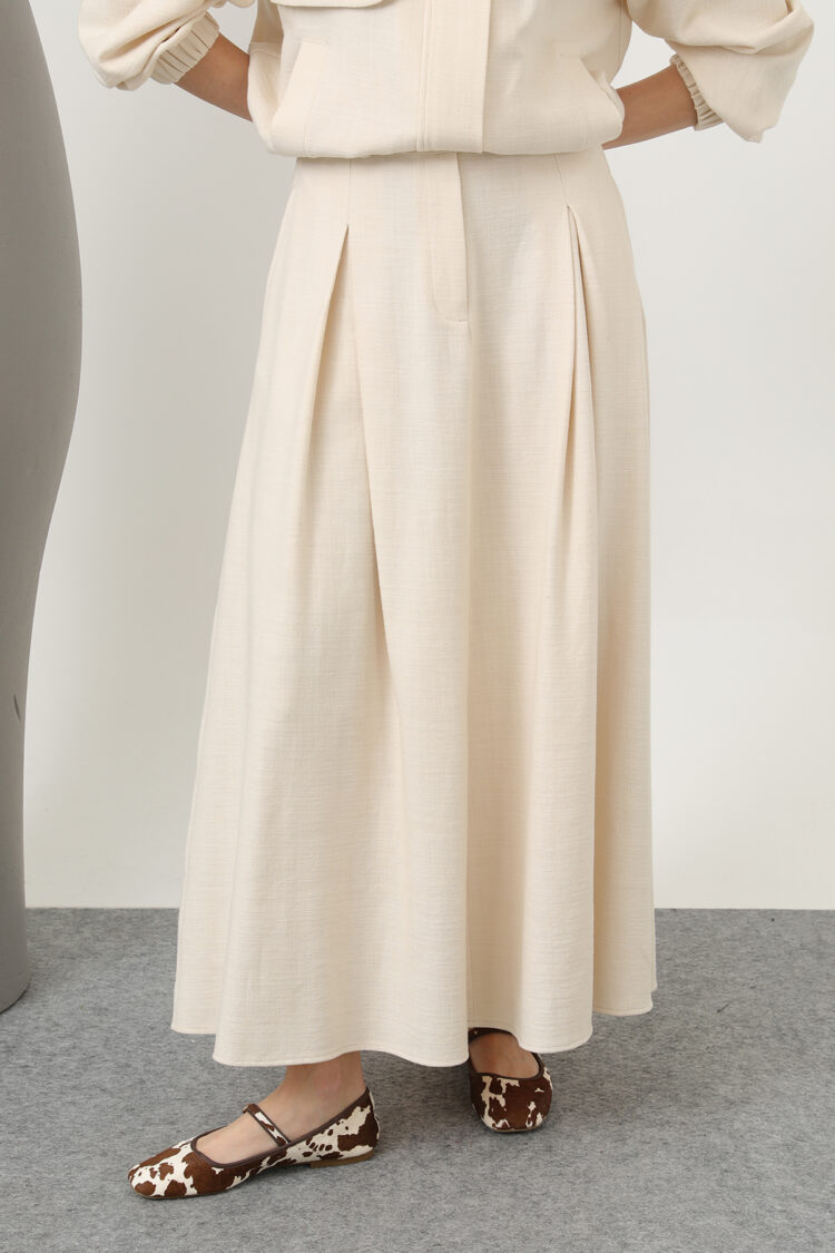 Hidden Padded Zipper Skirt Suit