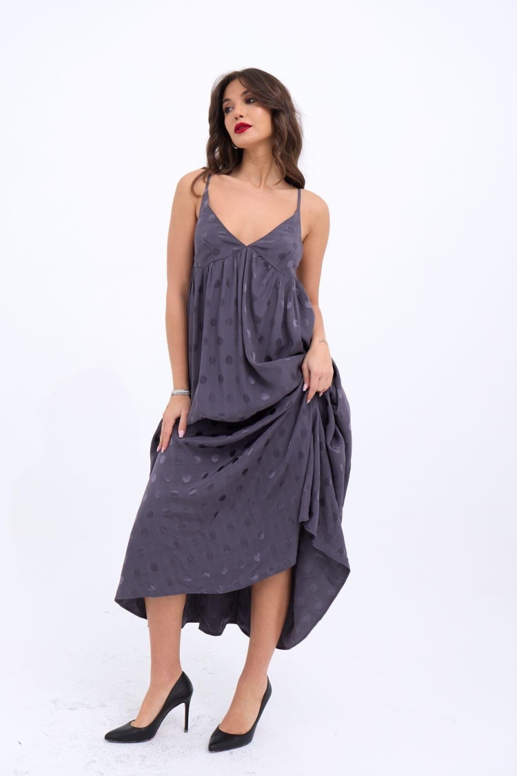 Trento Dress - Smoked - Fame - Globality Store - Women Clothes Wholesale Turkey