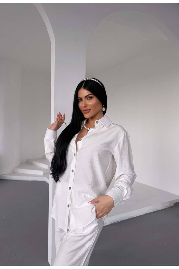 Shirt Slit Trousers Suit