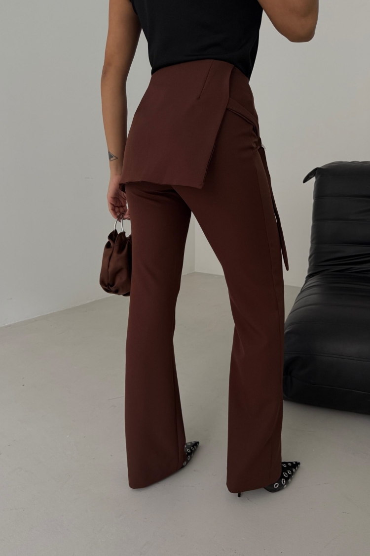 Skirt Detailed Belted Pants