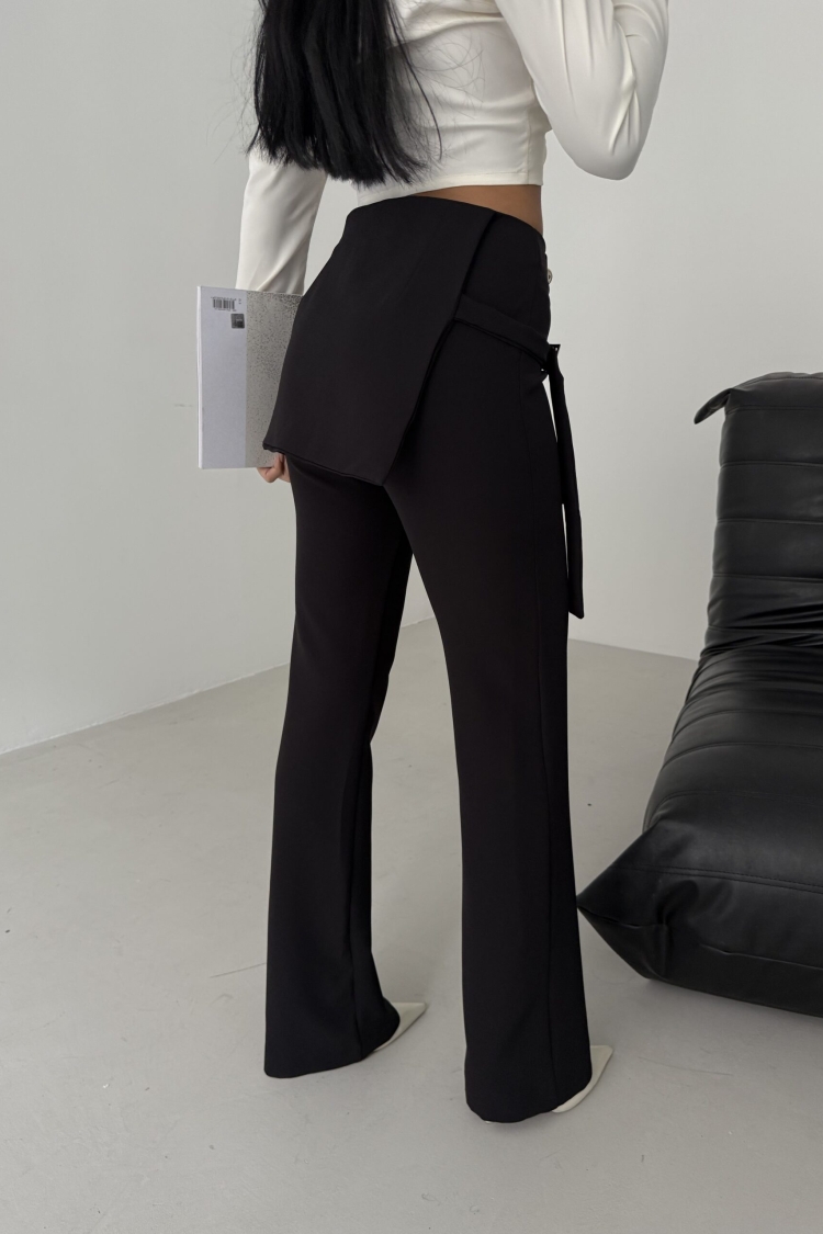 Skirt Detailed Belted Pants