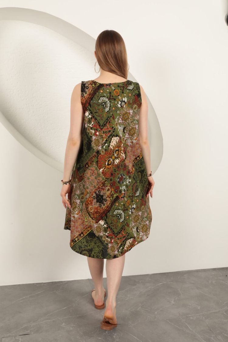 Viscose Fabric Ethnic Pattern Dress