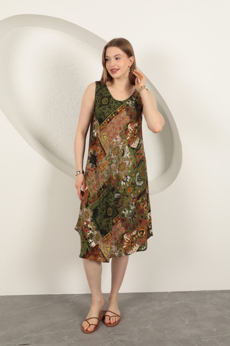 Viscose Fabric Ethnic Pattern Dress