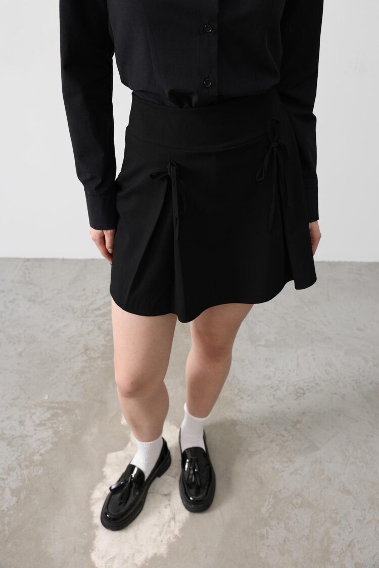 Ribbon Detailed Mini Skirt -
