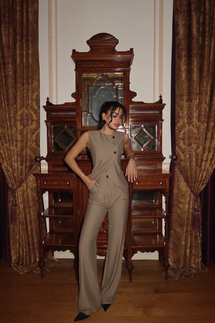 Striped Trousers Suit