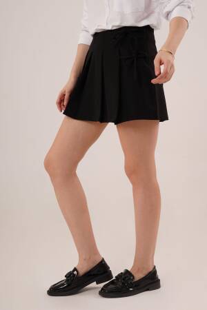 Front Pleated Side Drawstring Detailed WholesaleMini Shorts Skirt - Lustrin - Globality Store - Women Clothes Wholesale Turkey