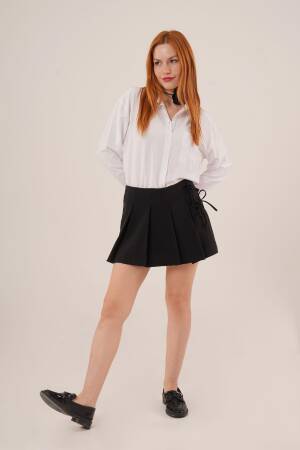 Front Pleated Side Drawstring Detailed WholesaleMini Shorts Skirt - Lustrin - Globality Store - Women Clothes Wholesale Turkey