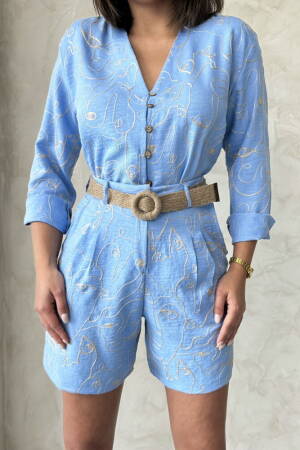 Embroidered Shorts - Light - Topshow - Globality Store - Women Clothes Wholesale Turkey
