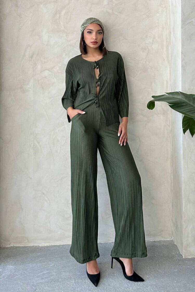 Pleated Trousers - Topshow - Globality Store - Women Clothes Wholesale Turkey