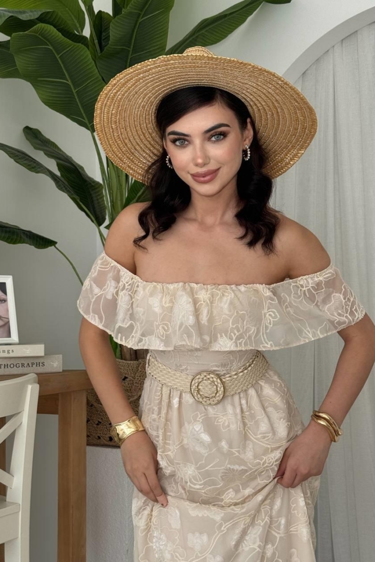 Reget Belted Dress - Etika - Globality Store - Women Clothes Wholesale Turkey