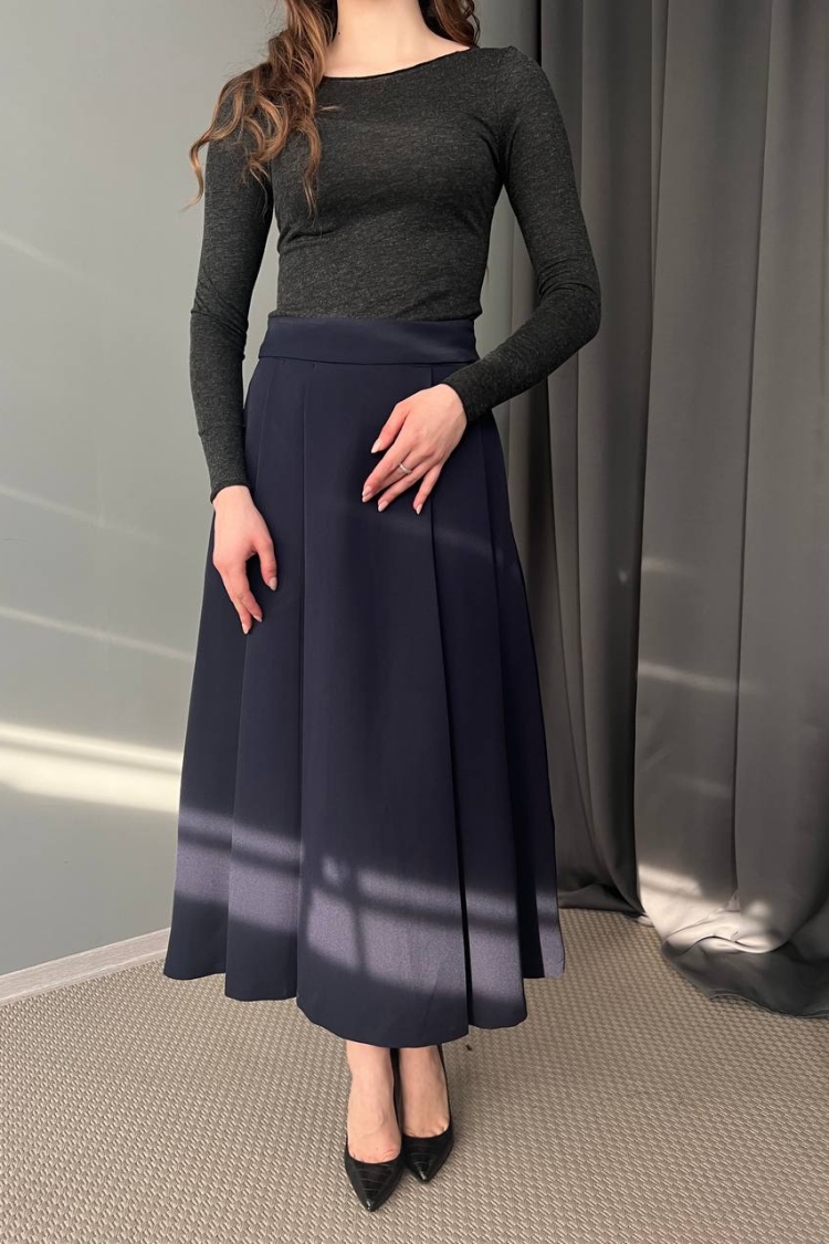 Skirt - Navy - ESPADA - Globality Store - Women Clothes Wholesale Turkey