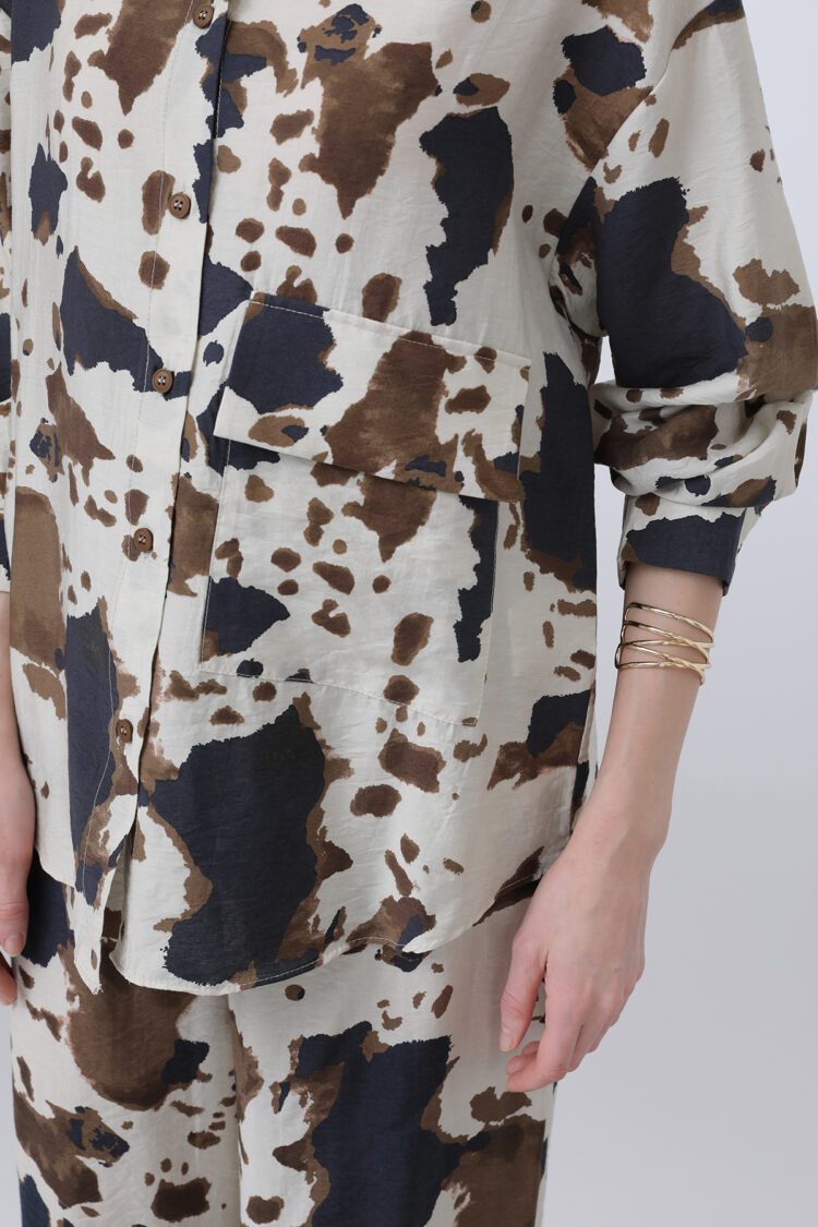 Patterned Pocket Shirt - Multicolor