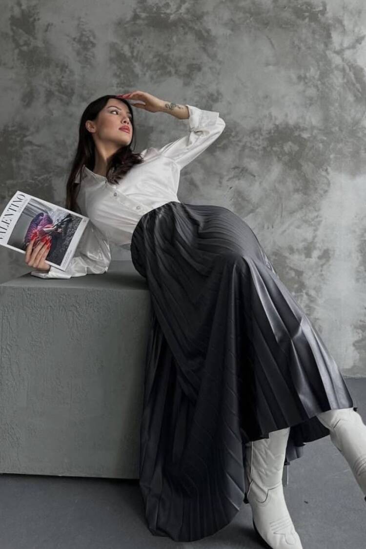 Pleated Skirt - Ezgi Nisantasi - Globality Store - Women Clothes Wholesale Turkey