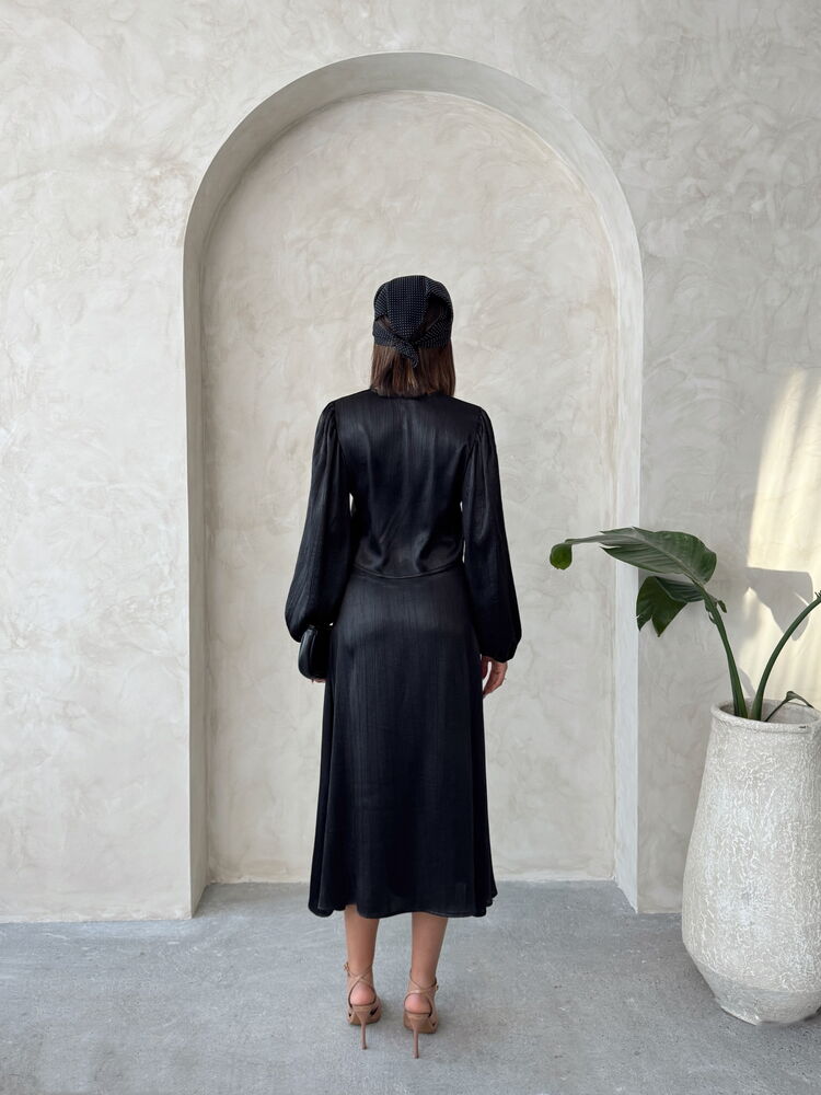 Satin Skirt With Lace