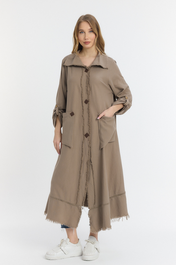 Wooden Button Dress - See More - Globality Store - Women Clothes Wholesale Turkey
