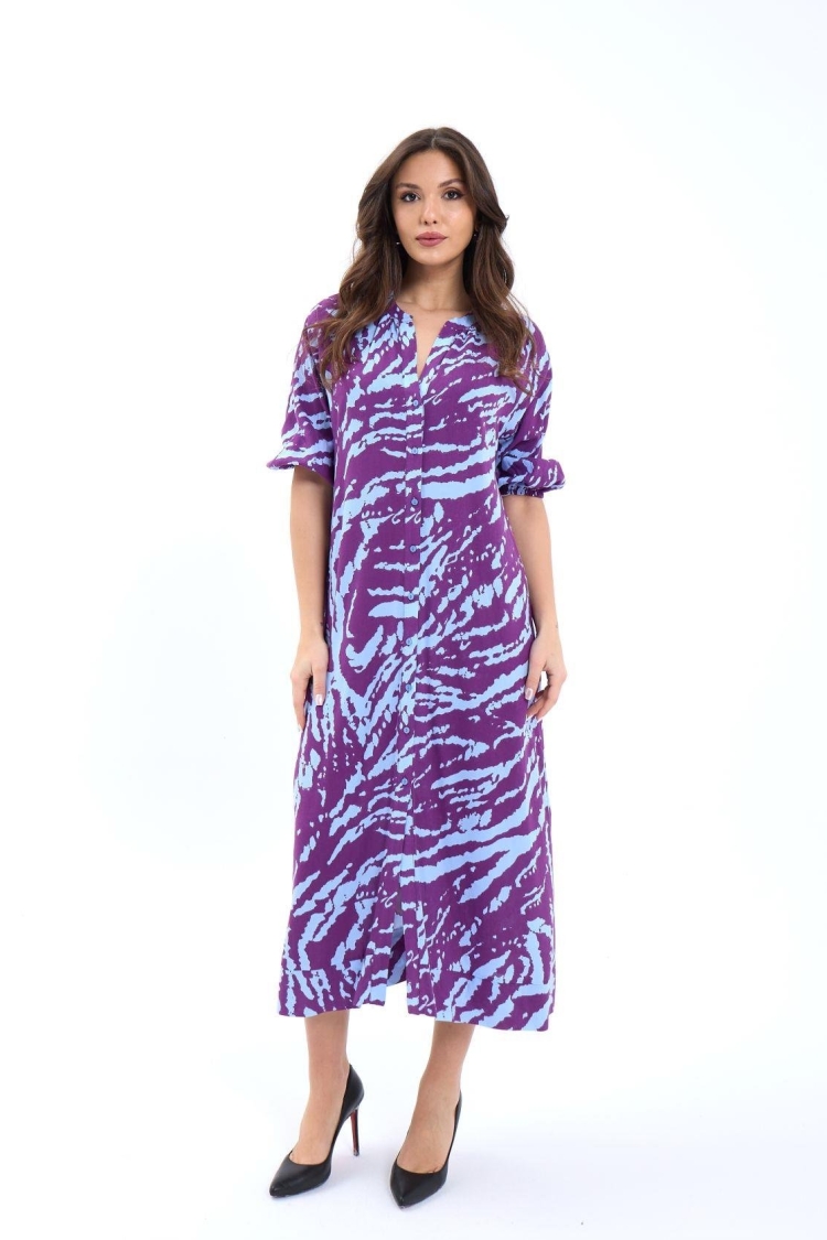 Roman Dress - Multicolor - Fame - Globality Store - Women Clothes Wholesale Turkey