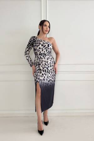 Single Sleeve Venezia Dress - Multicolor - STEPS - Globality Store - Women Clothes Wholesale Turkey