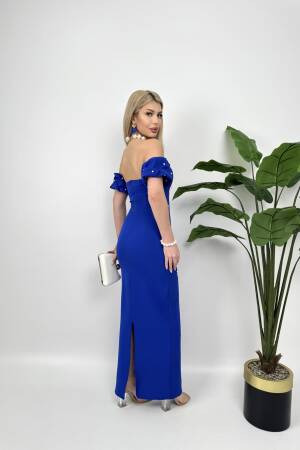 Front Pearl Detail Design Dress - Saks - Miss Janell - Globality Store - Women Clothes Wholesale Turkey