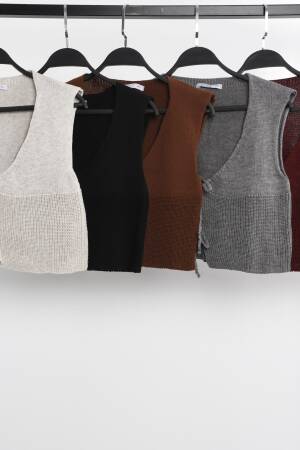 Thessaloniki Vest - Cream Rouge - Globality Store - Women Clothes Wholesale Turkey