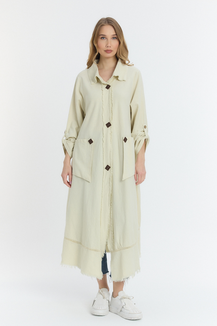 Wooden Button Dress - See More - Globality Store - Women Clothes Wholesale Turkey