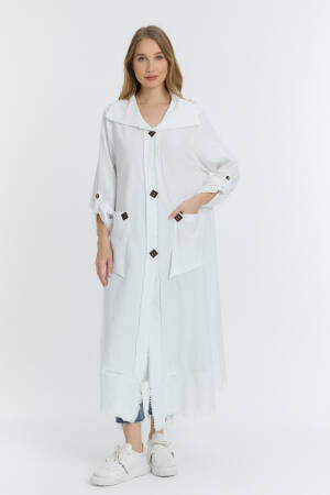 Wooden Button Dress - See More - Globality Store - Women Clothes Wholesale Turkey