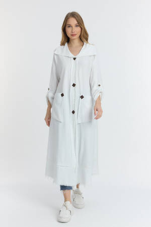 Wooden Button Dress - See More - Globality Store - Women Clothes Wholesale Turkey