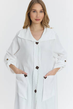 Wooden Button Dress - See More - Globality Store - Women Clothes Wholesale Turkey