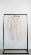 Crop Jacket Linen Suit - Ecru - Cream Rouge - Globality Store - Women Clothes Wholesale Turkey