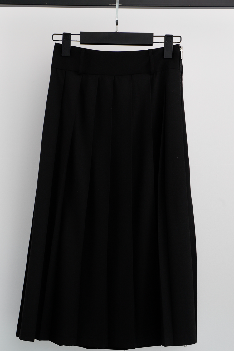 Side Zipper Maxi Skirt - Cream Rouge - Globality Store - Women Clothes Wholesale Turkey