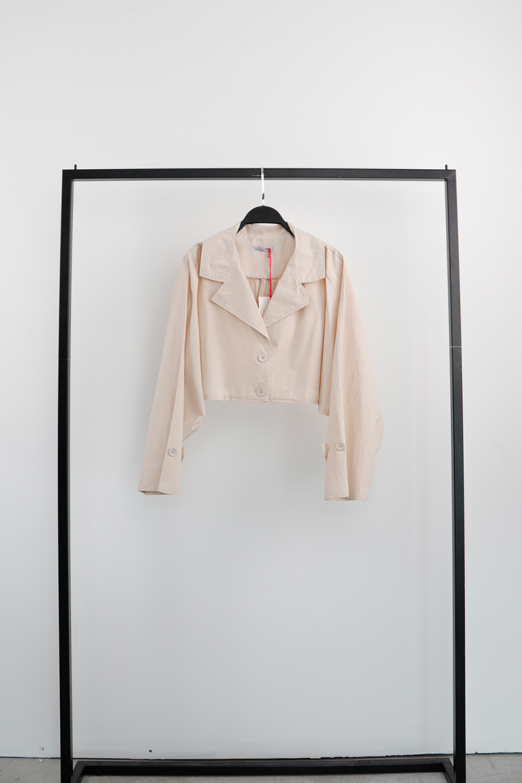 Mini Crop Jacket - Cream Rouge - Globality Store - Women Clothes Wholesale Turkey