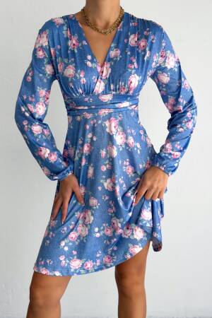 Patterned Dress - Ezgi Nisantasi - Globality Store - Women Clothes Wholesale Turkey