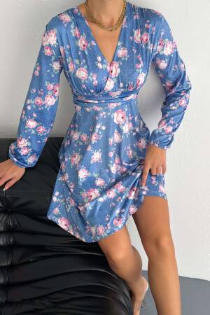 Patterned Dress - Ezgi Nisantasi - Globality Store - Women Clothes Wholesale Turkey