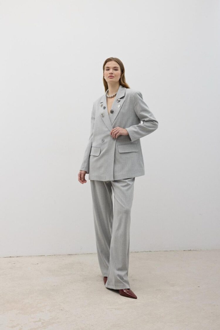 Front Zipper Button Detailed Pants