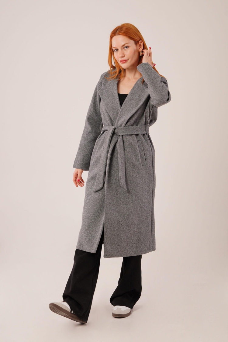 Long LinedCashmere Wholesale Coat - Lustrin - Globality Store - Women Clothes Wholesale Turkey