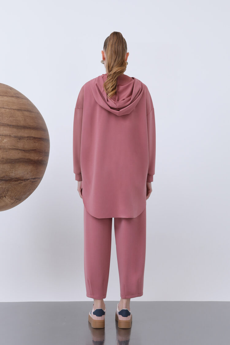 Pocket Detailed Double Suit - Dusty Rose