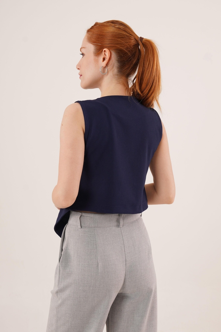 Wholesale Vest With Cross Pattern Buttons