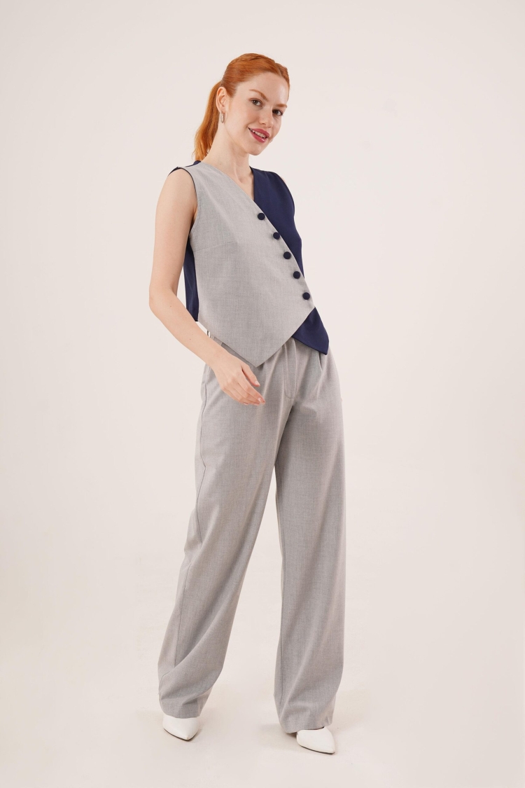 Wholesale Vest With Cross Pattern Buttons