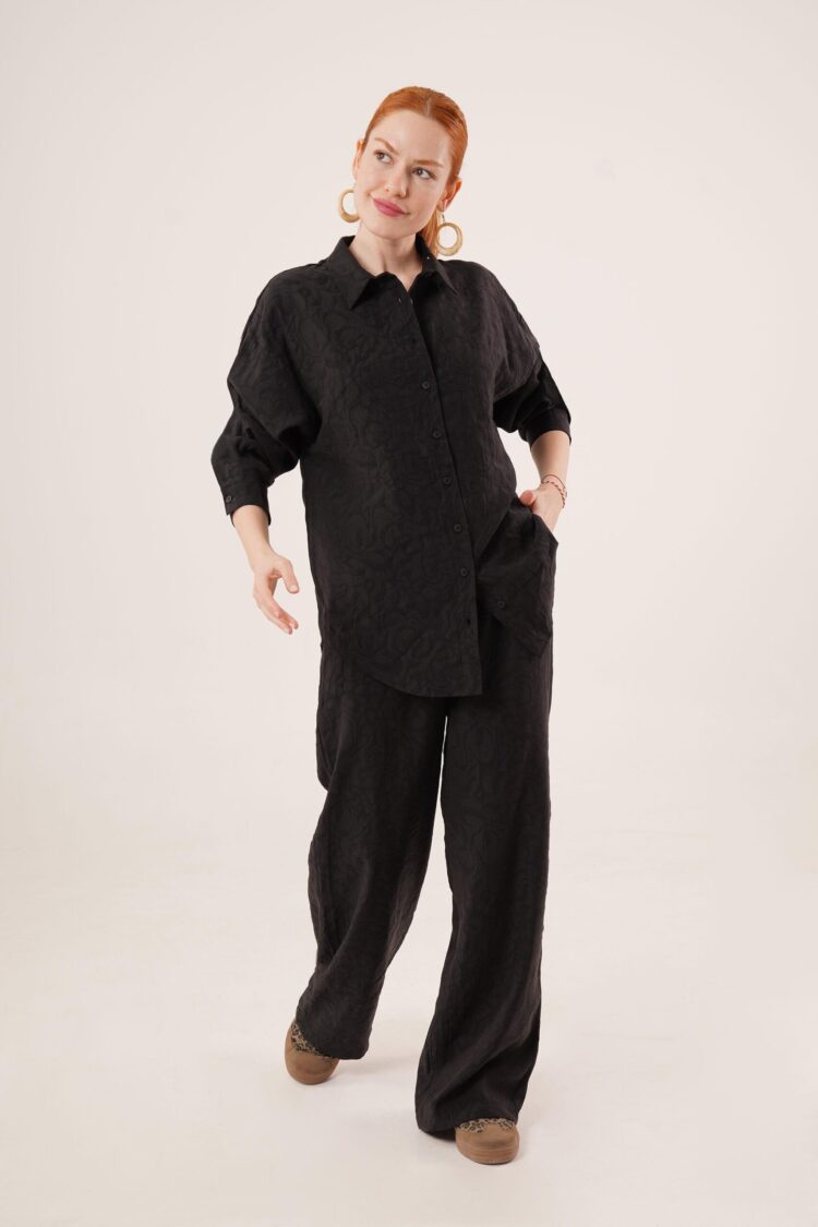 Self Patterned Shirt And Pants WholesaleDouble Suit