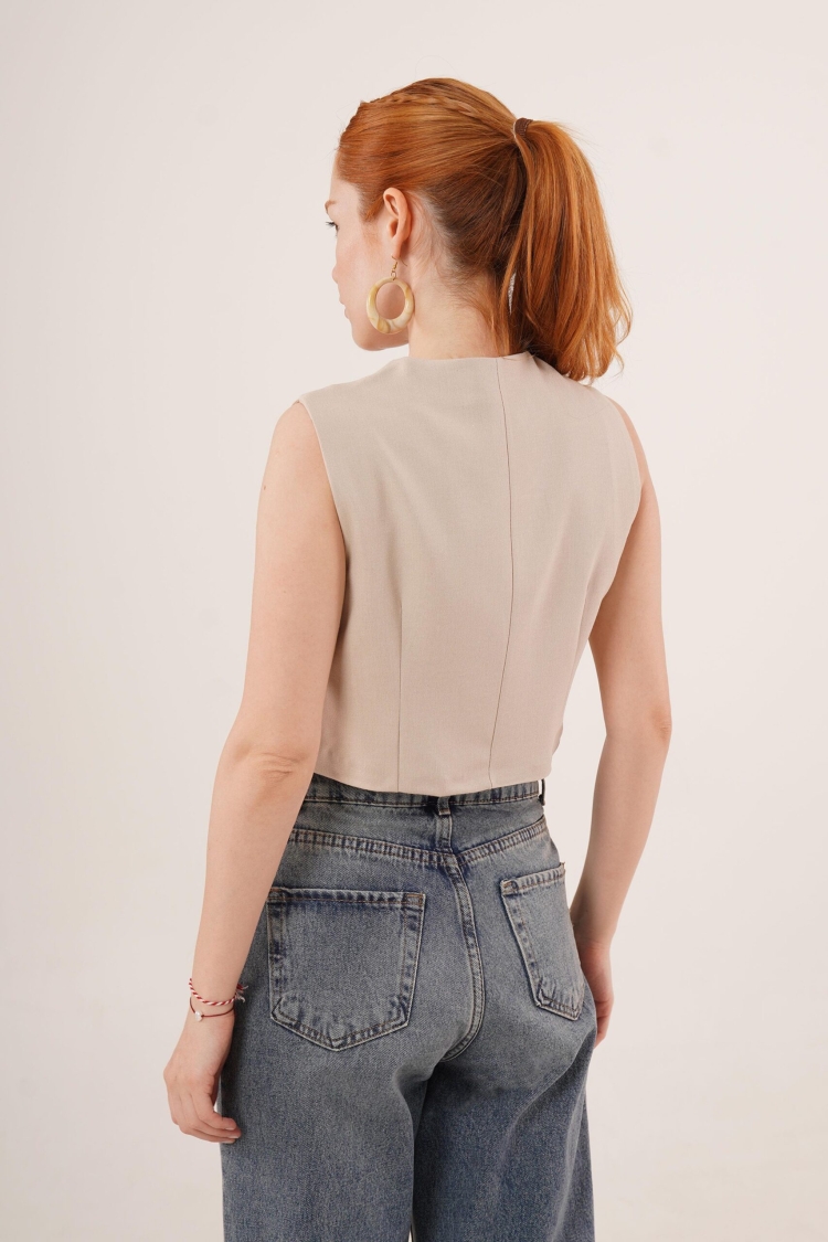 Double Button Cross PatternWholesale Vest