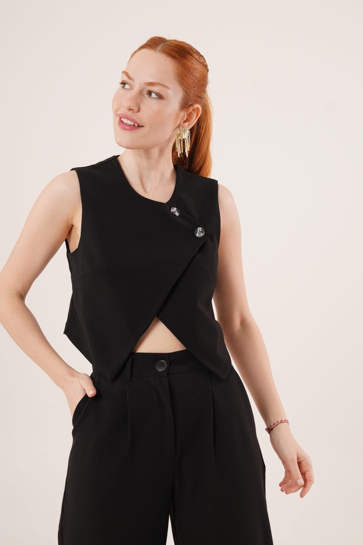 Double Button Cross PatternWholesale Vest