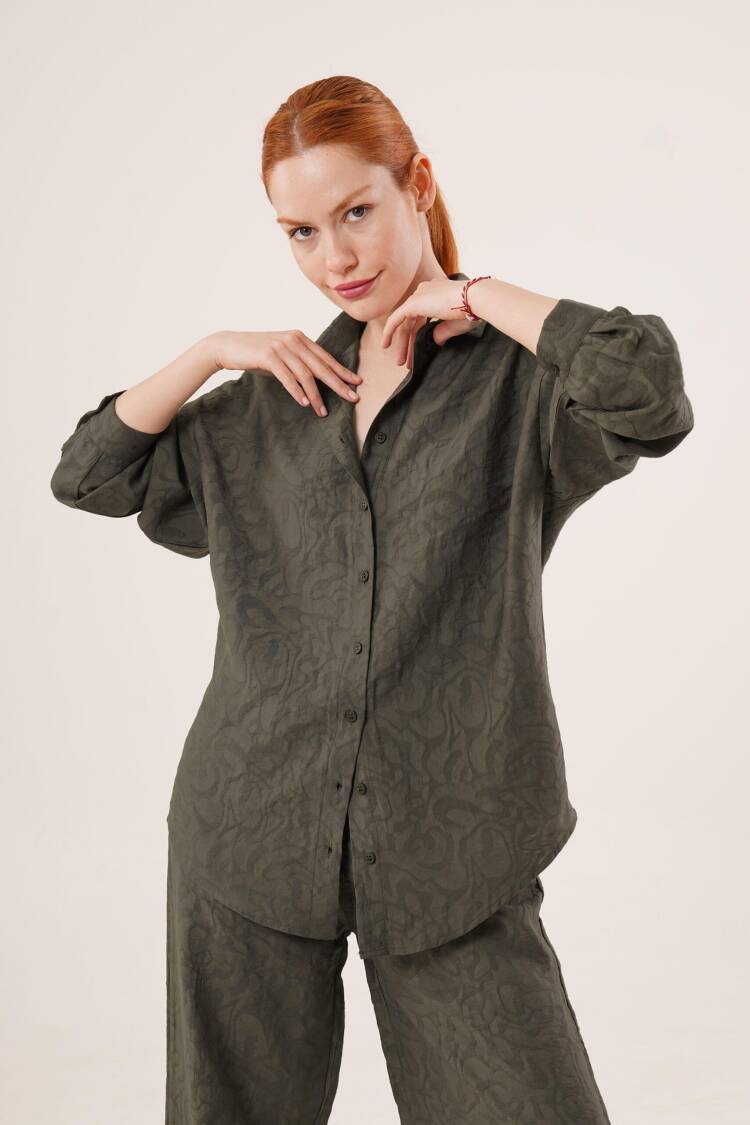 Self Patterned Shirt And Pants WholesaleDouble Suit