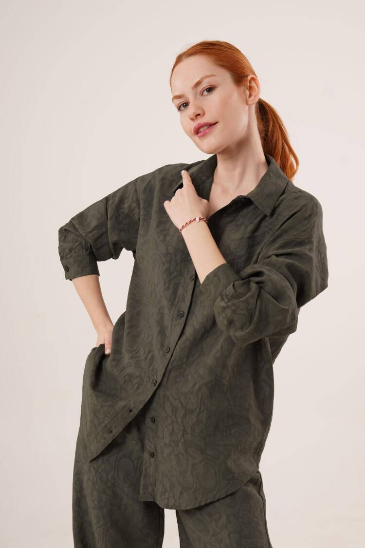 Self Patterned Shirt And Pants WholesaleDouble Suit