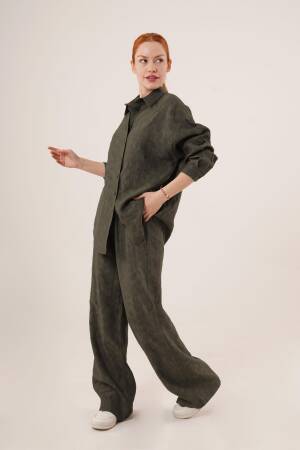 Patterned Shirt And Pants WholesaleDouble Suit - Lustrin - Globality Store - Women Clothes Wholesale Turkey