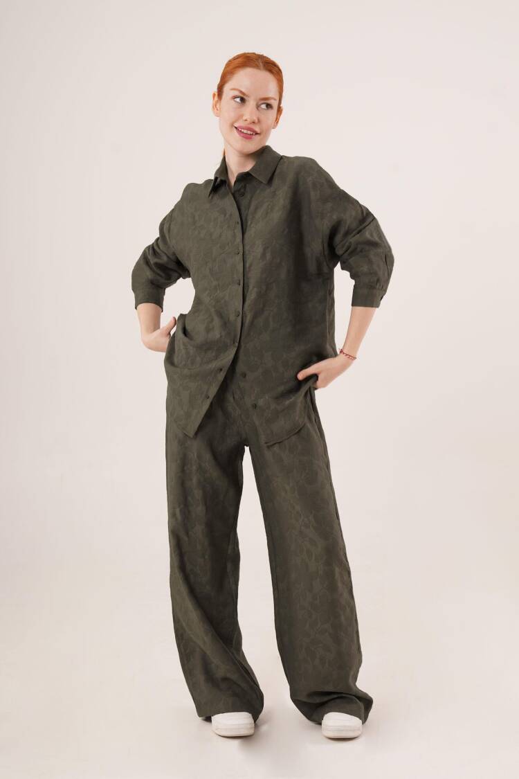 Patterned Shirt And Pants WholesaleDouble Suit - Lustrin - Globality Store - Women Clothes Wholesale Turkey